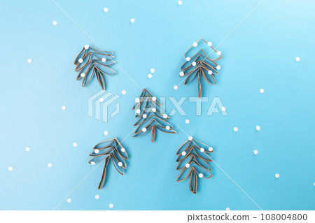 paper Christmas tree craft, recycled concept 108004800