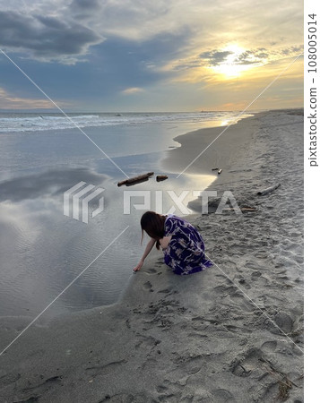 美麗的海灘日落 108005014