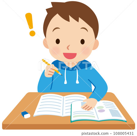Children studying, boys, elementary school students, upper grades Children studying, boys, elementary school students, upper grades 108005431