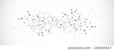 Molecular structure and genetic engineering, molecules DNA, neural network, scientific research. Abstract background for innovation technology, science, healthcare, and medicine 108005647