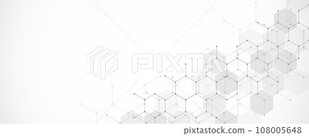 Abstract design element with geometric background and hexagons shape pattern Abstract design element with geometric background and hexagons shape pattern 108005648