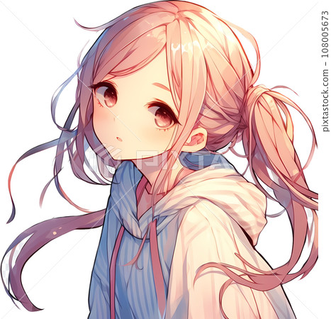 美麗的女孩背景透明高品質人物插畫 108005673