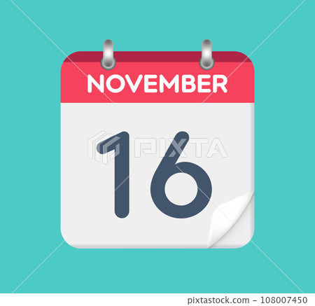 December 16. Calendar date. A leaf of the flip calendar. December 16. Calendar date. A leaf of the flip calendar. 108007450