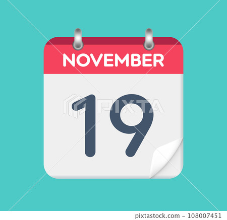 December 19. Calendar date. A leaf of the flip calendar. December 19. Calendar date. A leaf of the flip calendar. 108007451