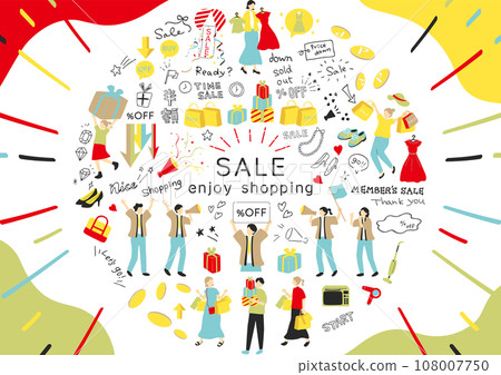 便於銷售的插畫素材合集 108007750