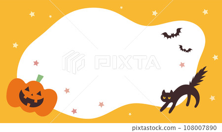 Halloween pumpkin cute background frame illustration Halloween pumpkin cute background frame illustration 108007890