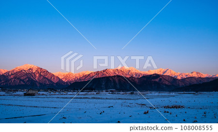 Northern Alps in winter seen from Omachi City (Morgenroth) Northern Alps in winter seen from Omachi City (Morgenroth) 108008555