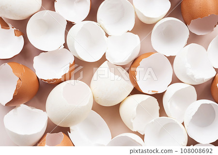 Eggshells prepare to make organic fertilizer. Eggshells prepare to make organic fertilizer. 108008692