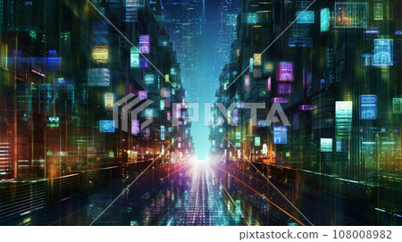 Generative AI, Cyberspace: Capture the digital realm through abstract photography Generative AI, Cyberspace: Capture the digital realm through abstract photography 108008982