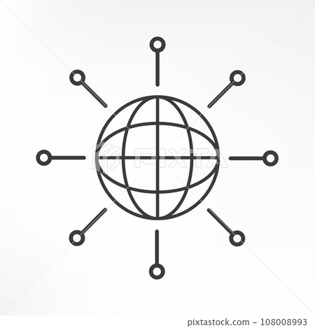 Global technology network icon. technology symbol vector 108008993