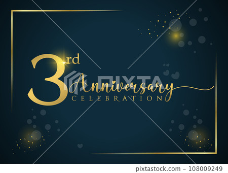 3rd  year anniversary celebration. Anniversary logo 108009249