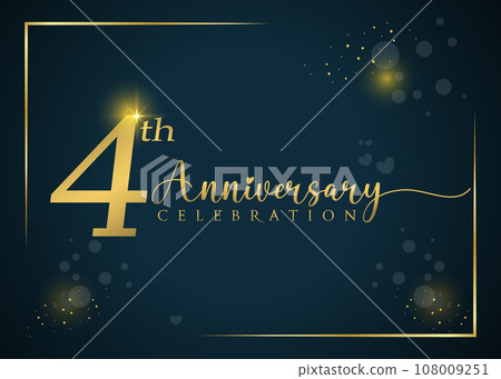 4th year anniversary celebration. Anniversary logo 108009251