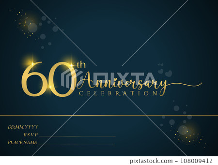 60th year anniversary celebration. Anniversary logo. 60th year anniversary celebration. Anniversary logo. 108009412