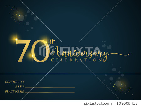 70th year anniversary celebration. Anniversary logo.  70th year anniversary celebration. Anniversary logo.  108009413