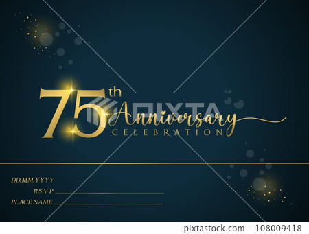 75th year anniversary celebration. Anniversary logo.  108009418