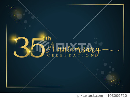 35th year anniversary celebration. Anniversary logo 35th year anniversary celebration. Anniversary logo 108009710
