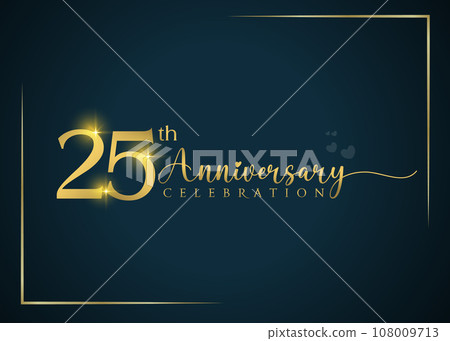 25th year anniversary celebration. Anniversary logo 25th year anniversary celebration. Anniversary logo 108009713