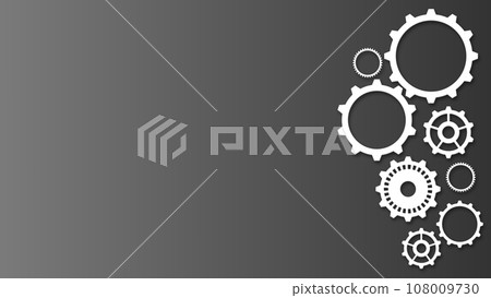 Abstract background of gears Right side only gear version Abstract background of gears Right side only gear version 108009730