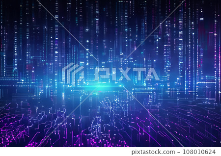 Digital transformation background painting 1 108010624