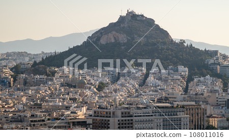 Aerial cityscape view of Athens capital city of Greece Aerial cityscape view of Athens capital city of Greece 108011016