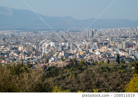 Aerial cityscape view of Athens capital city of Greece 108011019