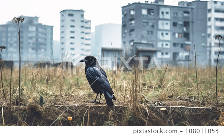 Wild crow background material Wild crow background material 108011053