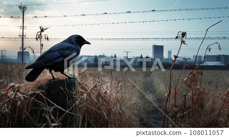 Wild crow background material Wild crow background material 108011057