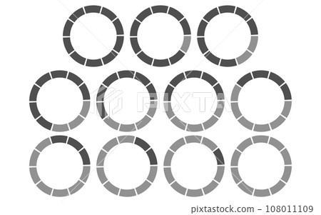 Simple monochrome progress bar, infographic 108011109