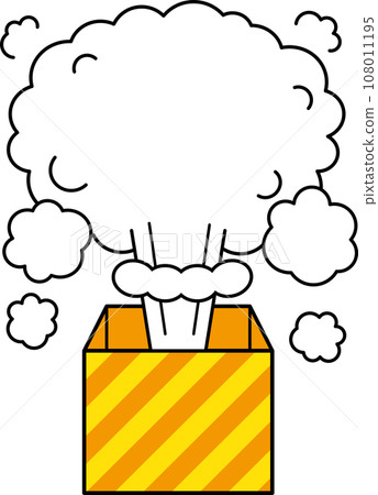 Frame in the shape of smoke flying out of a box Frame in the shape of smoke flying out of a box 108011195