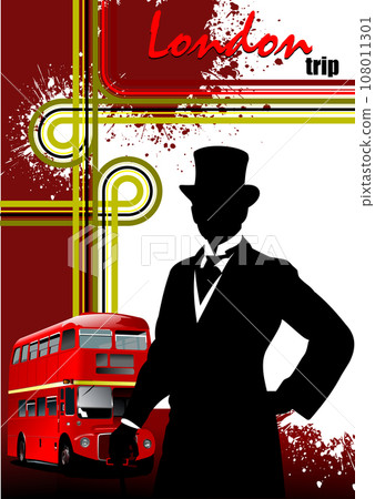 Cover for brochure with London images. Cover for brochure with London images. 108011301