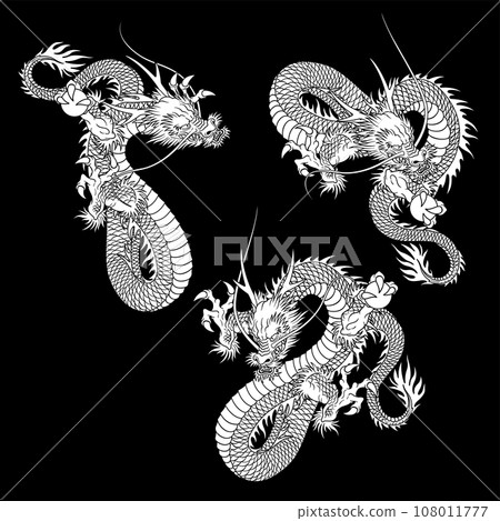 A collection of illustrations of dragons drawn in Japanese style, A collection of illustrations of dragons drawn in Japanese style, 108011777