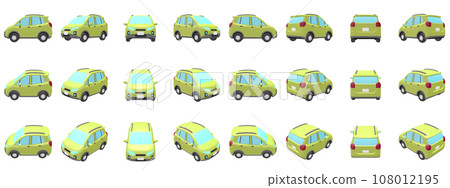 Car illustration material deformed SUV style compact car Shuttleuse with roof rail 24-piece set Car illustration material deformed SUV style compact car Shuttleuse with roof rail 24-piece set 108012195