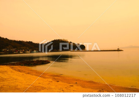 Landscape of Shodoshima: Olive coast at dusk Landscape of Shodoshima: Olive coast at dusk 108012217