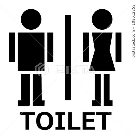 顯示男洗手間和女化妝室資訊的招牌插圖 108012255