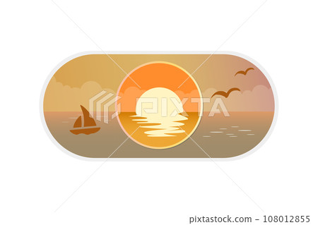 CItyscape sunset Toggle switch button icon on white background CItyscape sunset Toggle switch button icon on white background 108012855