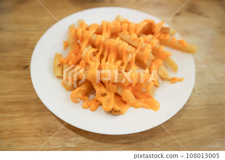 French fries or fried potato ,cheese fries French fries or fried potato ,cheese fries 108013005