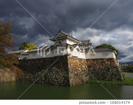 Cloudy sky and Kishiwada Castle 108014374