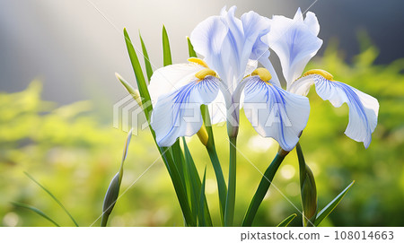 Dutch iris flower white background material Dutch iris flower white background material 108014663