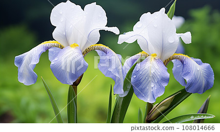 Dutch iris flower white background material Dutch iris flower white background material 108014666