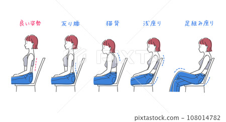 坐在椅子上的女人的插圖集 108014782