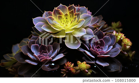 Aeonium (Black Priest) Background material 108015800
