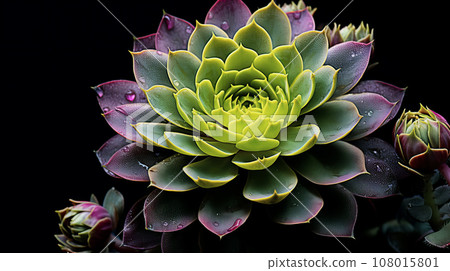 Aeonium (Black Priest) Background material 108015801