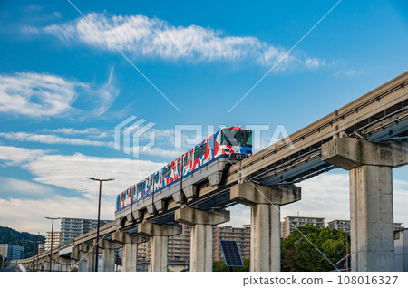 Osaka Monorail Saito Line wrapping train 108016327