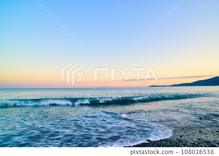 Twilight time scenery of Odawara Miyuki Beach Twilight time scenery of Odawara Miyuki Beach 108016538