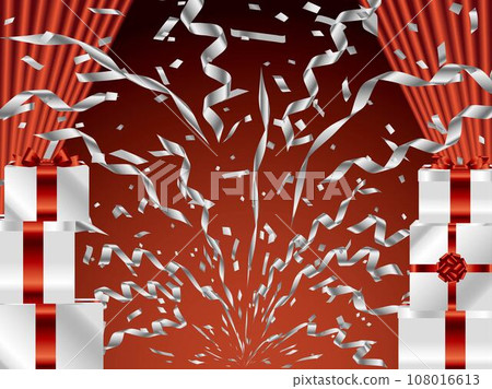 Present box 8, curtain open B, tape blizzard b-2 Present box 8, curtain open B, tape blizzard b-2 108016613