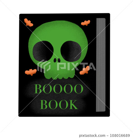 Halloween Black Book Magic Cartoon illustration For Halloween Festival Decoration 108016689