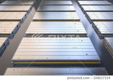 Electric vehicle batteries in a row or pack of lithium-ion battery cells module 108017154