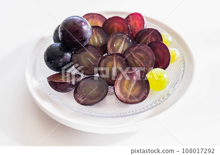 Grape grains cut in half 108017292