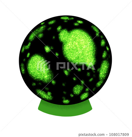 Halloween Magic Crystal Ball Cartoon illustration For Halloween Festival Decoration Halloween Magic Crystal Ball Cartoon illustration For Halloween Festival Decoration 108017809