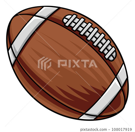 American Football Ball Cartoon Sports Icon 108017919